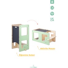 Mamatoyz Flip | Mint 3'ü 1 Arada Öğrenme Kulesi & Aktivite Masası & Yazı Tahtası