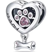 Fubena Kemik Sallantılı Pati Izli Kalp Sallantılı Charm