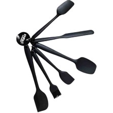 Spatula Seti 6 Adet Spatula Mutfak Seti Siyah