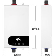 Passing 4500W Elektrikli Su Isıtıcısı - Hızlı Anında Isınma Küçük Elektrikli Su Isıtıcısı Sabit Sıcaklık Ab Fişi (Yurt Dışından)