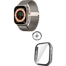 RedClick Apple Watch 10 46MM Redclick Luxury Metal Hasır Kordon + Kasa Ekran Koruyucu