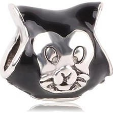 Fubena Siyah Kedi Siluet Charm