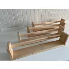 Çağla Design Ahşap 4'lü Ters Düz Model-Çalışma Odası-Banyo-Mutfak Rafı