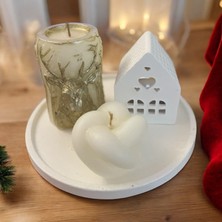 2025 Özel Tasarım Yeni Yıl Dekoratif Pinterest Mum Seti Geyik Figür