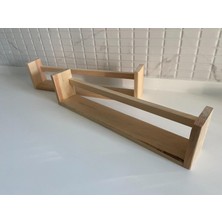 Çağla Design Ahşap 2'li Ters Düz Çalışma Odası-Banyo-Mutfak Rafı-Duvar Asma Aparatları Içerisinde