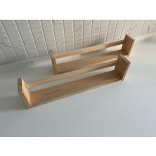 Çağla Design Ahşap 2'li Ters Düz Çalışma Odası-Banyo-Mutfak Rafı-Duvar Asma Aparatları Içerisinde