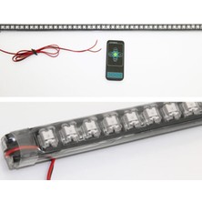 Femex Karaşimşek Çakarlı LED Kırmızı Renk 24 Modlu Kumandalı 56CM-