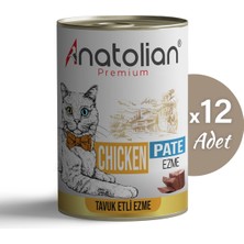 Anatolian Premium Adult Chicken Pate Tavuklu Ezme Yetişkin Kedi Konservesi 400 gr x 12 Adet