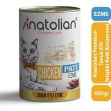 Anatolian Premium Adult Chicken Pate Tavuklu Ezme Yetişkin Kedi Konservesi 400 gr x 12 Adet