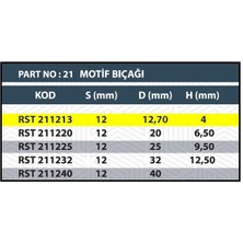 12,7mm Sivri Motif Bıçağı