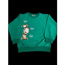Ho Ho Baskılı Yılbaşı Çocuk  Sweatshirt