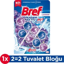 Bref WC Power Aktiv Duopack Katı Tuvalet Bloğu Lavanta