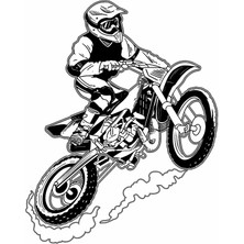 Cross Motosiklet Sticker 00375