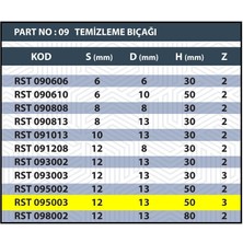 12X13X50 Rulmanlı Temizleme Bıçağı Z3 (3 Ağızlı)