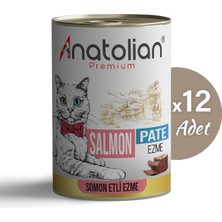 Anatolian Premium Adult Salmon Pate Somonlu Yetişkin Ezme Kedi Konservesi 400 gr x 12 Adet