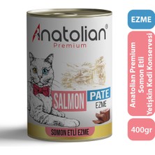 Anatolian Premium Adult Salmon Pate Somonlu Yetişkin Ezme Kedi Konservesi 400 gr x 12 Adet