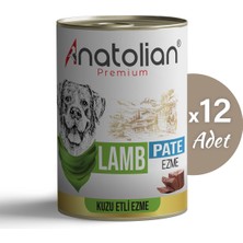 Anatolian Premium Adult Lamb Pate Kuzulu Yetişkin Köpek Ezme Konserve 400 gr x 12 Adet