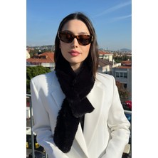 Kadın Kışlık Suni Kürk Kaşkol Peluş Lüks Moda Yumuşak Atkı