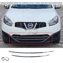 Ebal Oto Nissan Qashqai Krom Ön Tampon Çıtası 2 Prç. 2010-2014 P. Çelik