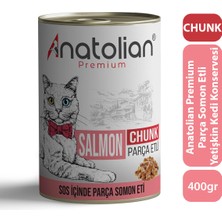 Anatolian Premium Adult Salmon Somonlu Yetişkin Kedi Konservesi 400 gr 6 Adet