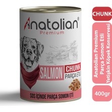 Anatolian Premium Adult Salmon Somonlu Parça Etli Yetişkin Köpek Konservesi 400 gr 12 Adet