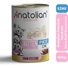 Anatolian Premium Kitten Chicken Pate Tavuklu Ezme Yavru Kedi Konservesi 400 gr x 12 Adet