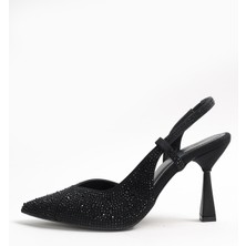 Liza Shoes Merlin Kadın Saten Taşlı Topuklu Ayakkabı  A001-024-K004