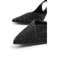 Liza Shoes Merlin Kadın Saten Taşlı Topuklu Ayakkabı  A001-024-K004