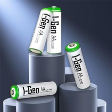 I-Gen Batteries I-Gen B108 8 Adet AA 2700 mAh Şarj Edilebilir Kalem Pil 1.2V Ni-MH Şarjlı Pil
