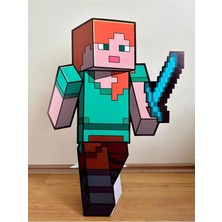 Okart Tasarım Minecraft Alex Masaüstü Ayaklı Pano