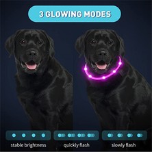 Fuhao Shop A Kırmızı Stil Maksimum Boyut 50CM USB Şarj Edilebilir Parlak Işıklı LED Köpek Tasması, Yavru Küçük Orta Büyük Köpekler ve Kediler Için Flaş Işıklar (Yurt Dışından)