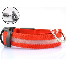 Fuhao Shop A Kırmızı Stil U41-52CM Naylon Pet Köpek Yaka LED USB Şarj Edilebilir Parlak Köpek Yaka LED Işık Gece Güvenlik Flaş Aydınlatmalı Parlayan Yaka Köpekler Pet Yavru Için (Yurt Dışından)