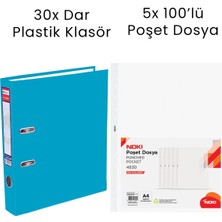 30 Adet Tigra Geniş Klasör 5 Adet Noki 100'LÜ Poşet Dosya Ofis Seti