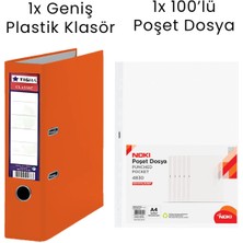 Tigra 1 Adet  Geniş Klasör 1 Adet Noki 100'LÜ Poşet Dosya Ofis Seti