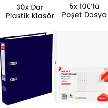 Tigra 30 Adet  Geniş Klasör 5 Adet Noki 100'LÜ Poşet Dosya Ofis Seti