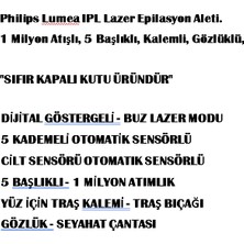 Philips Lumea IPL Lazer Epilasyon Aleti 1 Milyon Atışlı, 5 Başlıklı, Kalemli, Gözlüklü, ( İTHALATÇI GARANTİLİ )