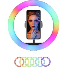 Notech Soft Ring Light MJ30 12" 30 cm  Rgb LED Halka Işık Tripodlu Selfie Işığı