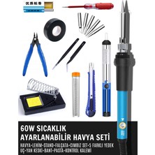 Solinpatech ST-60 60W Sıcaklık Ayarlanabilir Kalem Havya Lehim Makinesi Profesyonel Seti