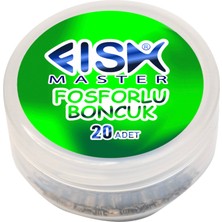 Fish Master Fosforlu Glow Yeşil Silikonlu Yumuşak Boncuk 20 Adet Özel Kutulu