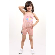 Toontoy Kız Bebek Baskılı Şortlu Takım