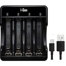 I-Gen Batteries I-Gen G400 4'lü Pil Şarj Aleti AA/AAA Uyumlu Type-C Giriş Akıllı Hızlı Pil Şarj Cihazı
