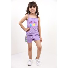 Toontoy Kız Bebek Baskılı Şortlu Takım