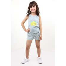 Toontoy Kız Bebek Baskılı Şortlu Takım