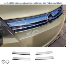 Ebal Oto Opel Astra H Sedan Krom Ön Panjur 4 Prç. 2004-2010 Arası P. Çelik