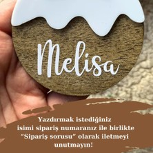 Isme Özel Yılbaşı Ağaç Süsü - Ahşap El Yapımı Kar Eldiveni