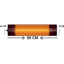 Halojen Soba Infrared Termostatlı Isıtıcı 1800W