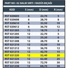 Sap 12MM R20 Balık Sırtı / Radüs Bıçağı