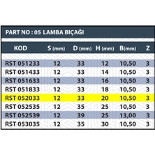 20MM Lamba Bıçağı Z3 (3 Ağızlı)