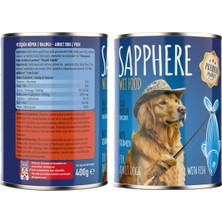 Sapphere Balıklı Yetişkin Köpek Maması Konserve 400 gr 12 Adet