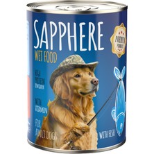 Sapphere Balıklı Yetişkin Köpek Maması Konserve 400 gr 12 Adet